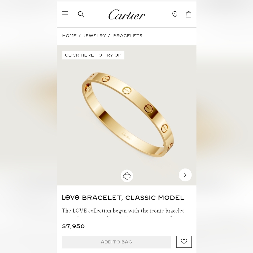 Cartier Love Bracelet 18K Yellow Gold Size 17 - Picture 13 of 13